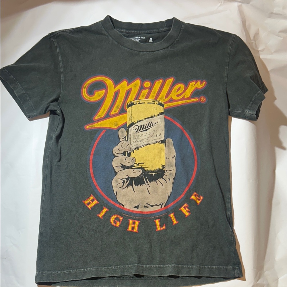 Miller High Life Stonewash Black Graphic Tee